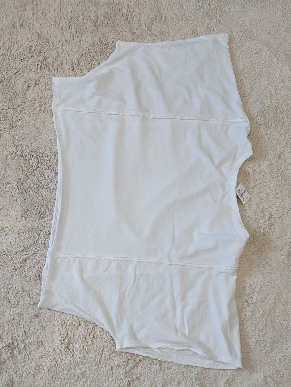 We The Free White Sleeveless Boxy Tank Top